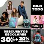 Descuentos Escolares Totto: 30% de descuento + 20% adicional