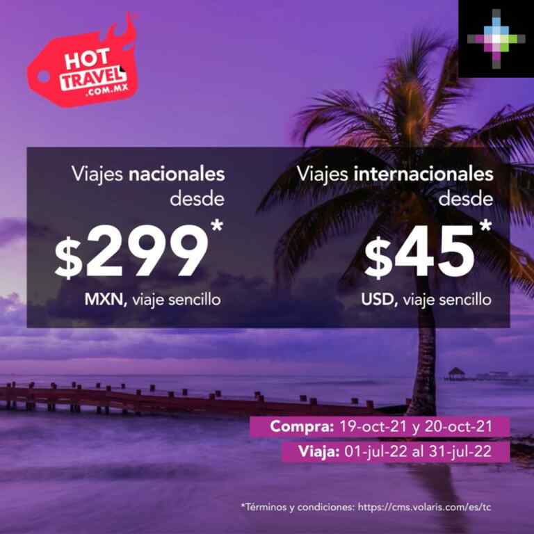 Promo Volaris vuelos desde 299 pesos para volar en 2022