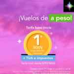 Promo Volaris vuelos a $1 peso + TUA