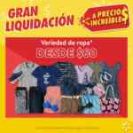 Gran Liquidación Walmart: Variedad de ropa desde $60 pesos