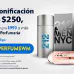 Cupón Walmart de $250 de descuento en compras de $999 en perfumes