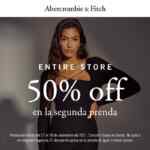 En Abercrombie & Fitch segundo a mitad de precio en toda la tienda