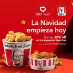 Promoción de la semana Didi Food: 30% de descuento en paquetes KFC