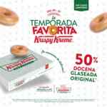 En Krispy Kreme docena glaseada original con 50% de descuento este fin de semana