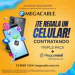 Promoción Megacable Vacunadito: celular Gratis al contratar triple play + Mega móvil