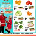 Ofertas Merco frutas y verduras del 30 de noviembre al 2 de diciembre