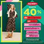 En Old Navy hasta 40% de descuento en todos los vestidos, pantalones, camisas y blusas