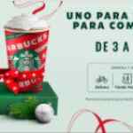 2x1 en bebidas en Starbucks de 3:00 a 7:00 pm esta semana
