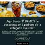 Código Uber Eats de $120 de descuento en pedidos gourmet