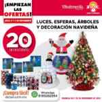 En Del Sol y Woolworth 20% de descuento en luces, esferas, árboles y decoración navideña