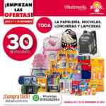 En Del Sol y Woolworth 30% de descuento en toda la papelería, mochilas, loncheras y lapiceras hoy