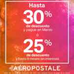 Venta Nocturna Aeropostale: Hasta 30% de descuento y paga en marzo