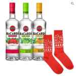 Promoción Bacardí: calcetines navideños de regalo en la compra de 3 botellas