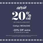 Cupón 20% de descuento en American Eagle y Aerie