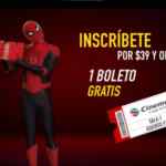 Promoción Cinemex Invitado Especial: Inscríbete por $39 y obtén 1 boleto gratis