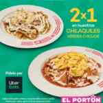 2x1 en chilaquiles verdes o rojos en El Portón al pedir por Uber Eats