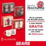 En Sears set de tazas navideñas de regalo en compras de $3,299 en perfumería y cosméticos