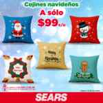 En Sears cojines navideños a $99