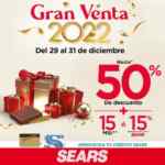 Sears Venta de Año Nuevo 2022 del 29 al 31 de diciembre: hasta 50% de descuento Sears Venta de Año Nuevo 2022 del 29 al 31 de diciembre: hasta 50% de descuento