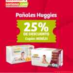 Cupón Soriana 25% de descuento en pañales Huggies