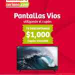 Cupón Soriana de $1,000 de descuento en pantallas Vios