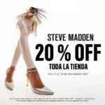 En Steve Madden 20% de descuento en toda la tienda este fin de semana
