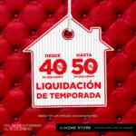 Liquidación de Temporada The Home Store: Desde 40% hasta 50% de descuento