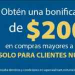 Cupón Walmart de $200 de descuento en compras de $999 o más Cupón Walmart de $200 de descuento en compras de $999 o más
