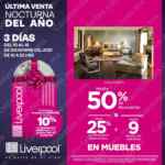 Promociones Liverpool última Venta Nocturna 2021 por departamento