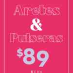 Aretes y Pulseras a $89 en Beya