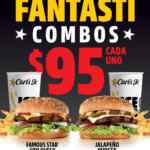 Nuevos Fantasti Combos Carls Jr 2022 a sólo $95 con papas y refresco