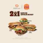 En Burger King 2x1 en King de Pollo, Whopper, Big King o Long Rodeo al pedir por Didi Food