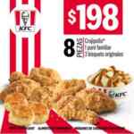 Cupones KFC 2022 en paquetes de 8, 9 y 10 piezas