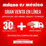 Venta en línea Milano: 30% de descuento adicional + envío gratis