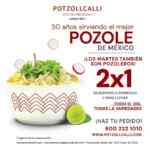 Nuevos Martes Pozoleros Potzollcalli: 2x1 en pozole también los martes