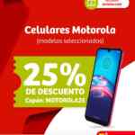 Cupón Soriana 25% de descuento en celulares Motorola