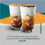 Cupón Starbucks 2x1 en bebidas Cloud Macchiato