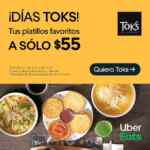 Días Toks en Uber Eats: platillos seleccionados a sólo $55