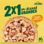 En Papa Johns 2x1 en pizzas grandes este fin de semana