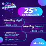 Venta Nocturna Akky: Dominios .com.mx desde $169 + IVA, descuentos en hospedaje web y más