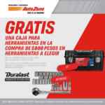 Promoción AutoZone caja de herramientas Gratis en la compra de $800