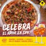 Promoción California Pizza Kitchen San Valentín: Compra entrada + pizza y llévate de regalo 2 Aperol Spritz