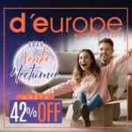 Venta Nocturna Muebles D'Europe: hasta 42% de descuento + 8% adicional + 18 msi