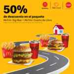 Promoción de la semana Didi Food: 50% de descuento en paquete McTrío Big Mac + McTrío Cuarto de Libra