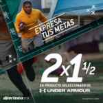 Segundo a mitad de precio en productos Under Armour en Dportenis