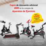 Cupón Elektra de $500 de descuento en aparatos de ejercicio