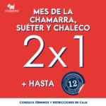 En Ferrioni 2x1 en Chamarras, suéteres y chalecos
