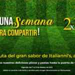 2x1 en pizzas y pastas en la promoción del Super Bowl de Italiannis