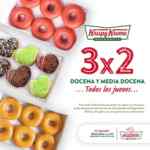 Promoción Jueves de Krispy Kreme: 3x2 en docena y media docena de donas los jueves