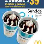 En McDonalds llévate 2 sundae por $39 los martes y jueves